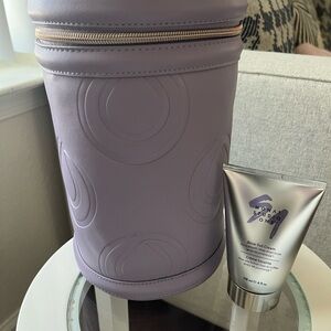 🆕Bundle-Purple Cylinder Bag with Silver Tube with a Blow out cream
